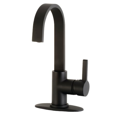 Kingston Brass Continental One-Handle 1-Hole Deck Mounted Bar Faucet, Black LS8610CTL